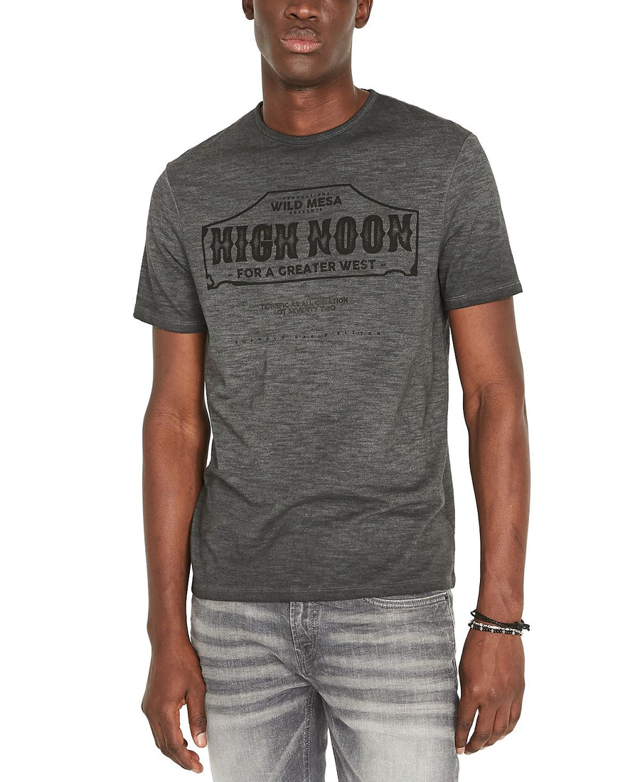 Buffalo David Bitton Tiblo Logo Graphic T-shirt Heather Grey