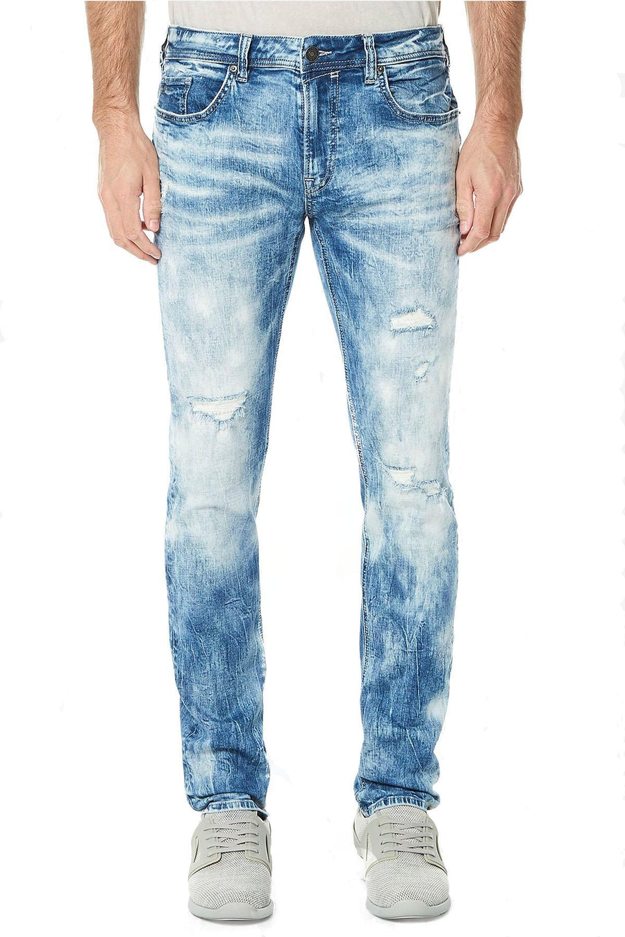 Buffalo by David Bitton Indigo Sanded Skinny-Straight Jeans