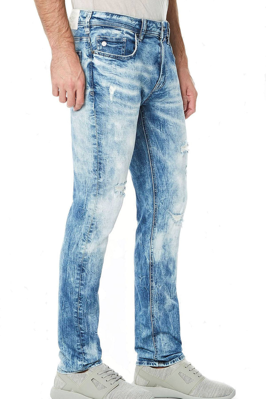 Buffalo by David Bitton Indigo Sanded Skinny-Straight Jeans