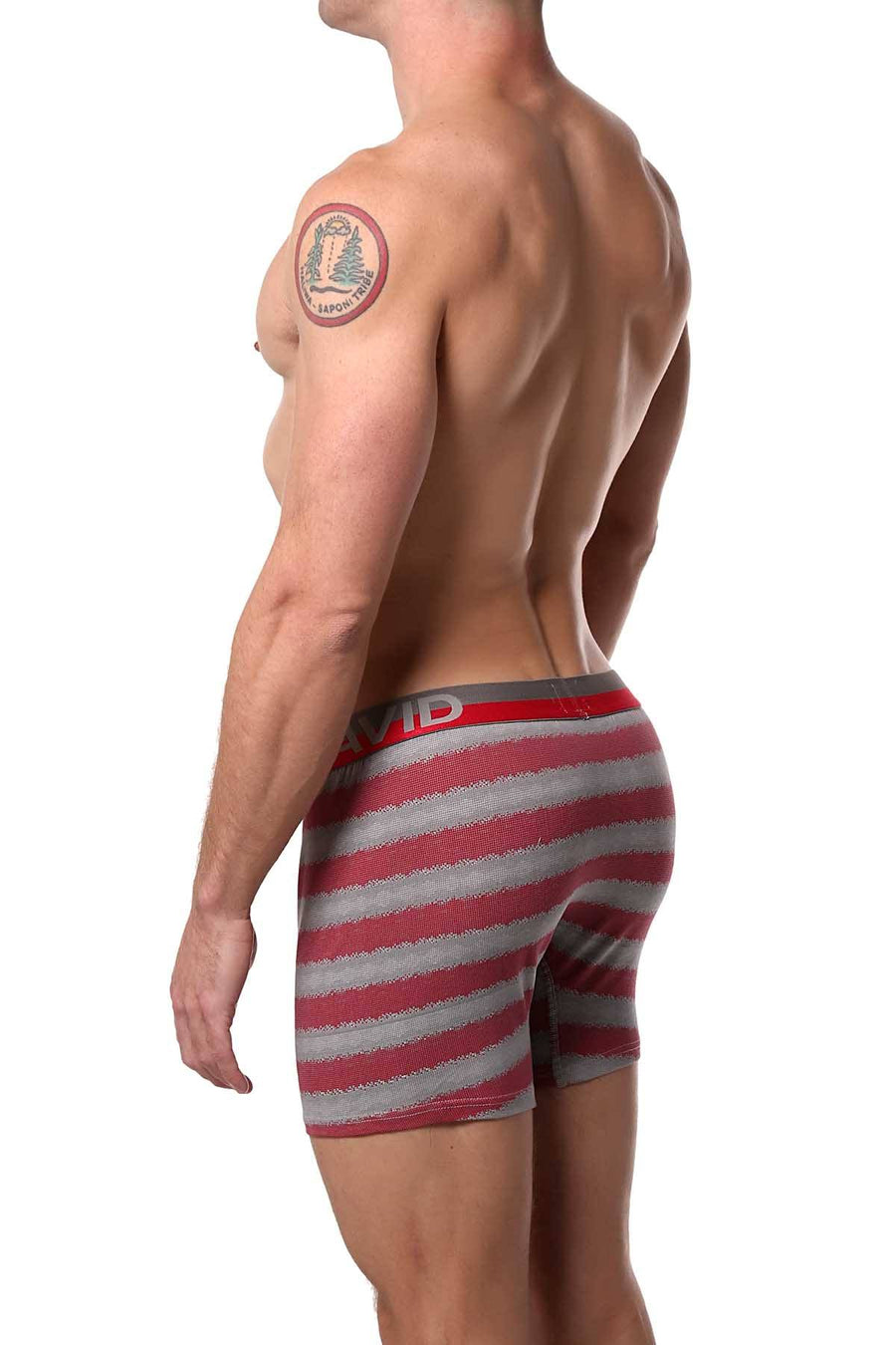 Buffalo by David Bitton Red/Grey Ombre Dot-Stripe Boxer Brief