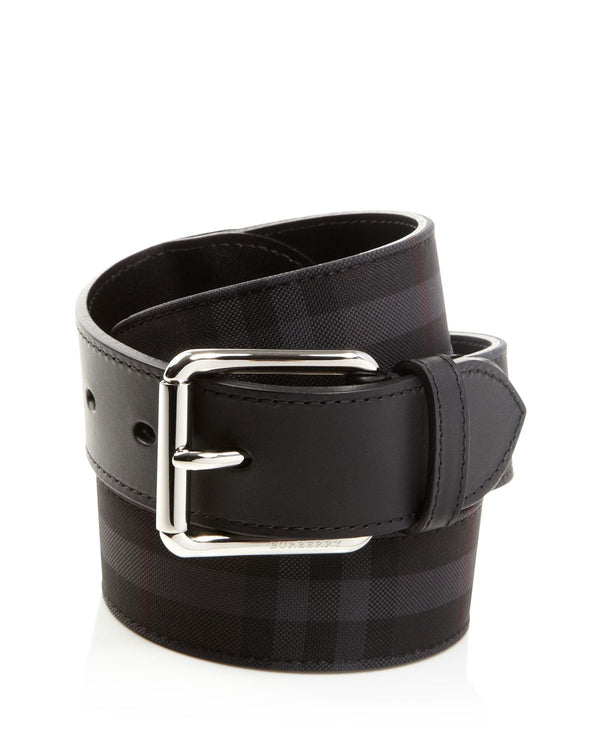 Burberry Mark Horseferry Check Belt Charcoal/Black