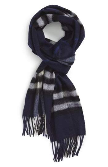 Burberry The Classic Check Cashmere Scarf Blue