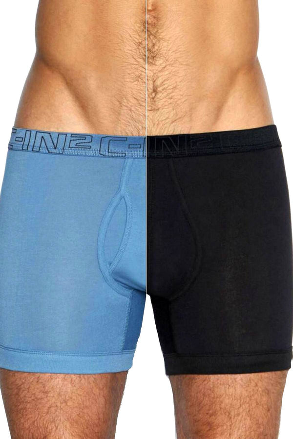C-IN2 70's-Blue/Black Boxer Brief 2-Pack