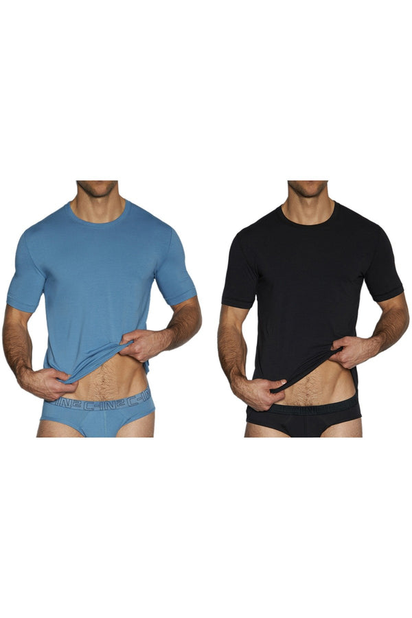 C-IN2 70's-Blue/Black Crewneck Tee 2-Pack