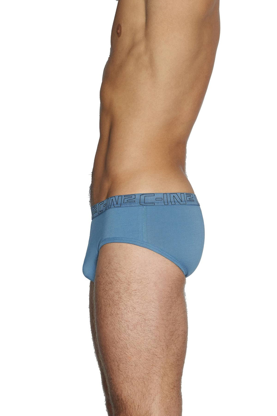 C-IN2 70's-Blue/Black Slash Mid-Rise Brief 2-Pack