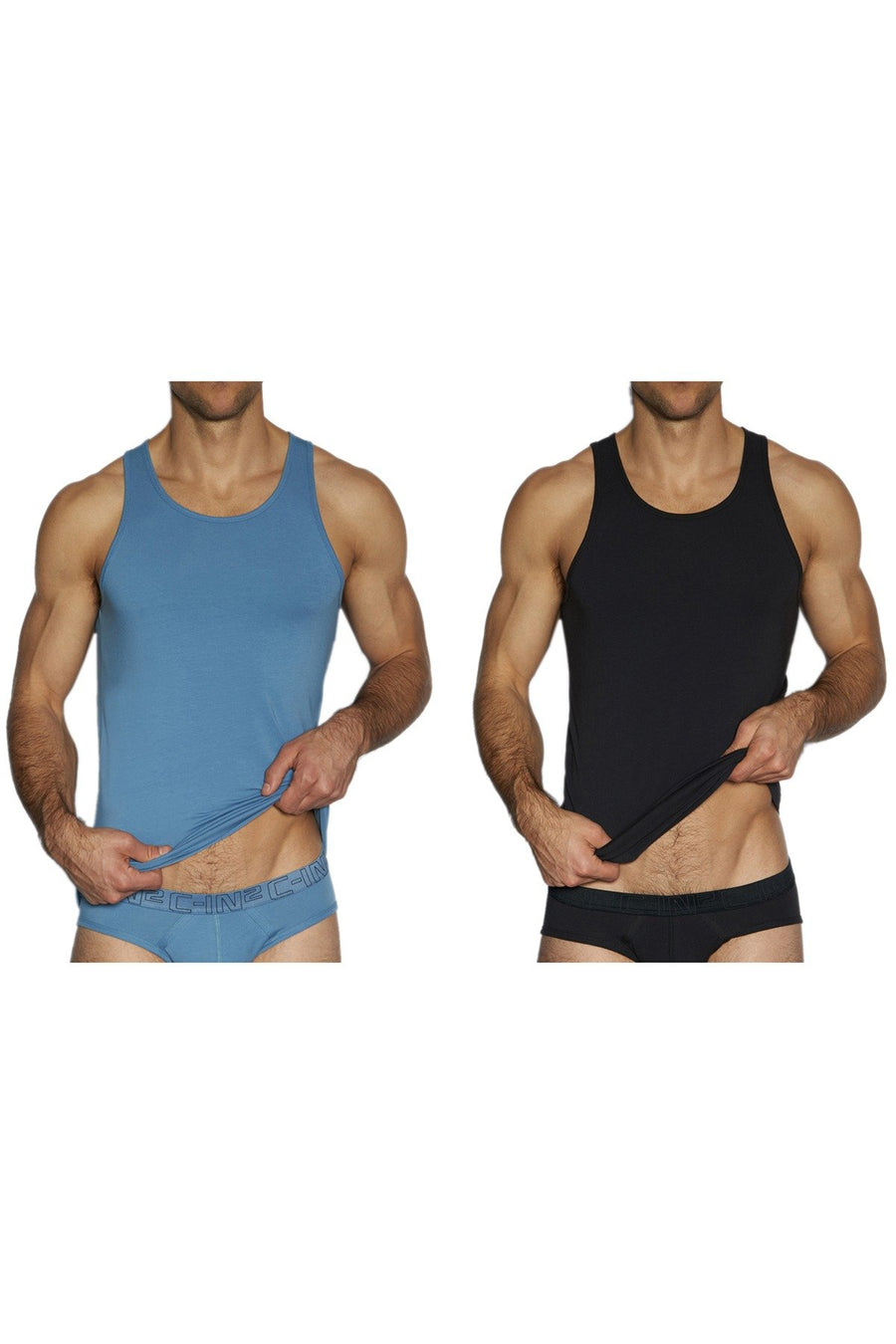 C-IN2 70's-Blue/Black Stretch Tank 2-Pack