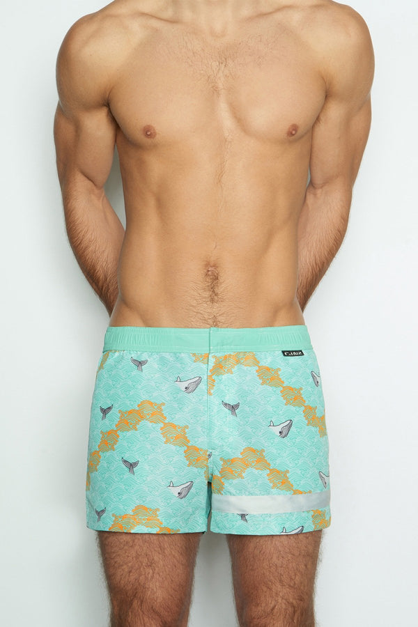 C-IN2 Baleen-Wave Lite Printed Woven Swim Short