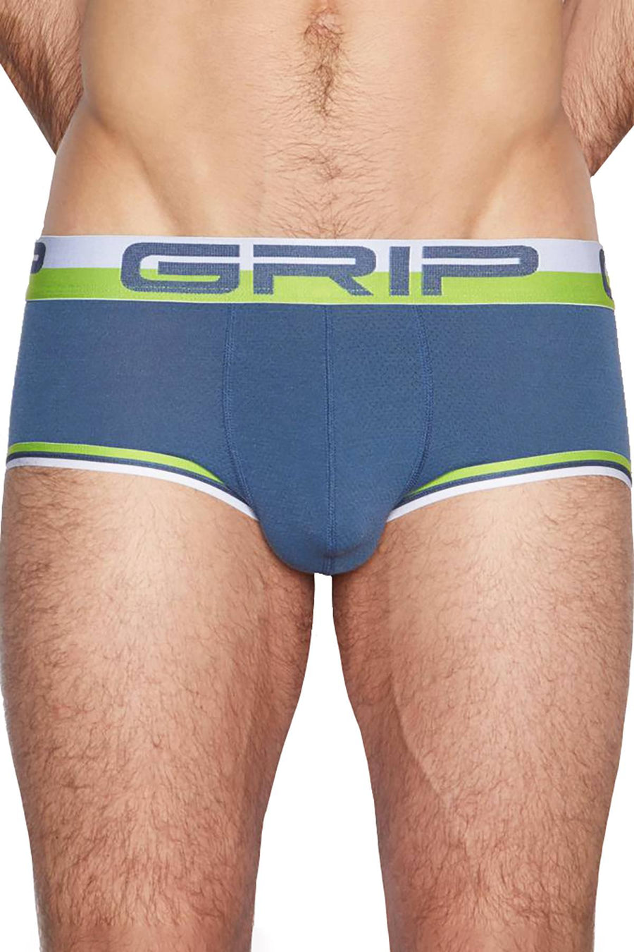 C-IN2 Jock Blue Mid-Rise Grip Mesh Punt Brief