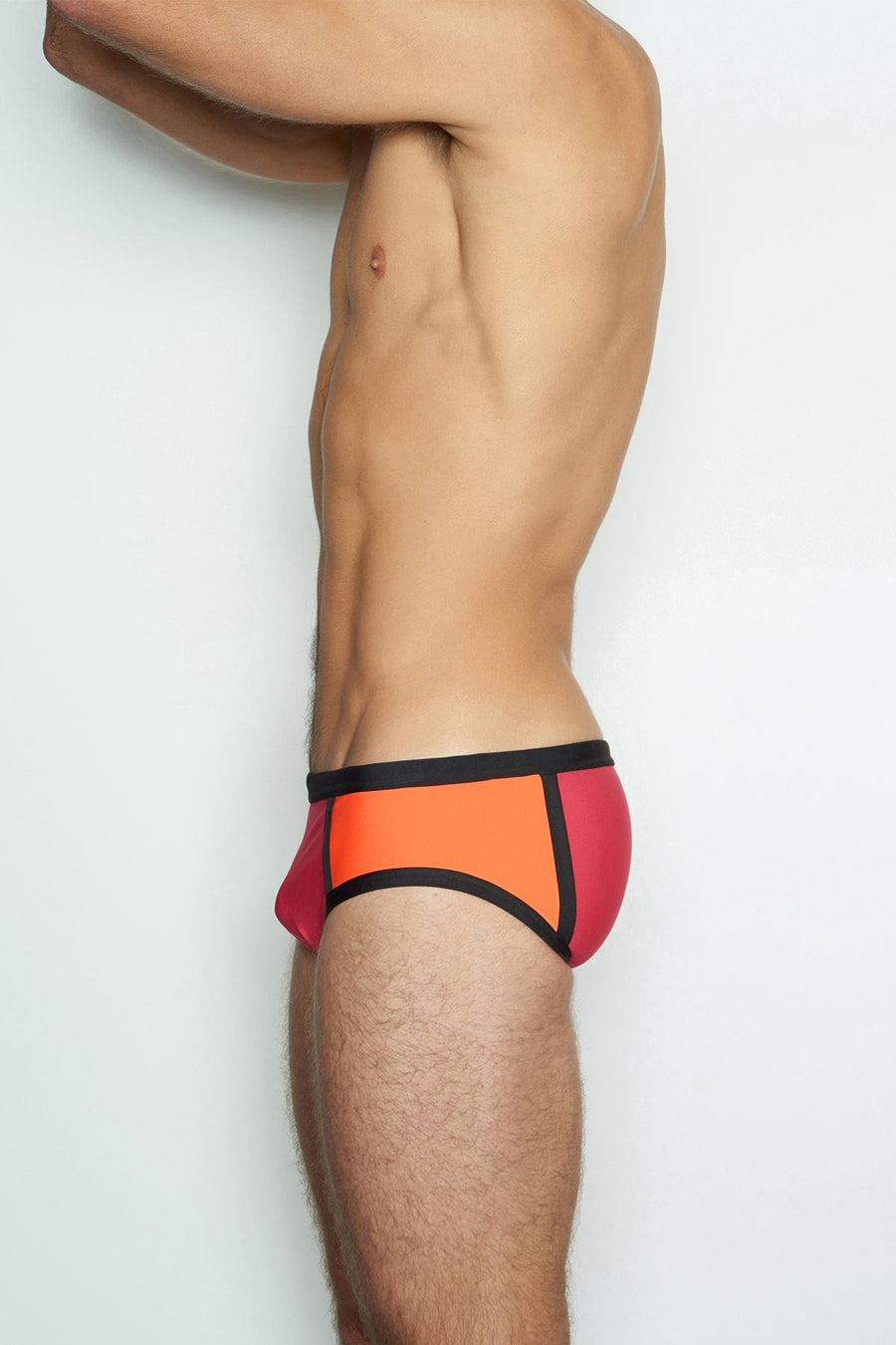 C-IN2 Neon-Petal Graffiti No-Show Low-Rise Brazilian Swim Brief