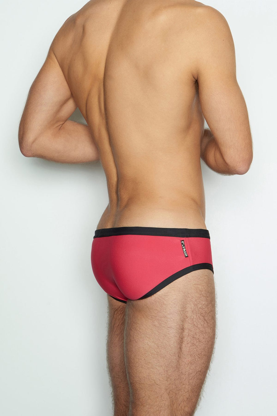 C-IN2 Neon-Petal Graffiti No-Show Low-Rise Brazilian Swim Brief
