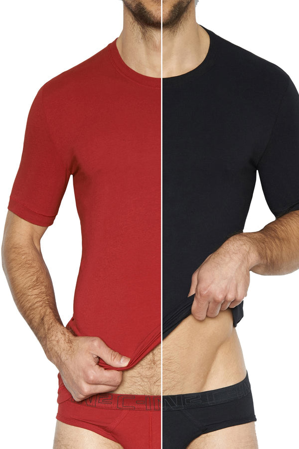 C-IN2 Salsa/Black Crewneck Tee 2-Pack