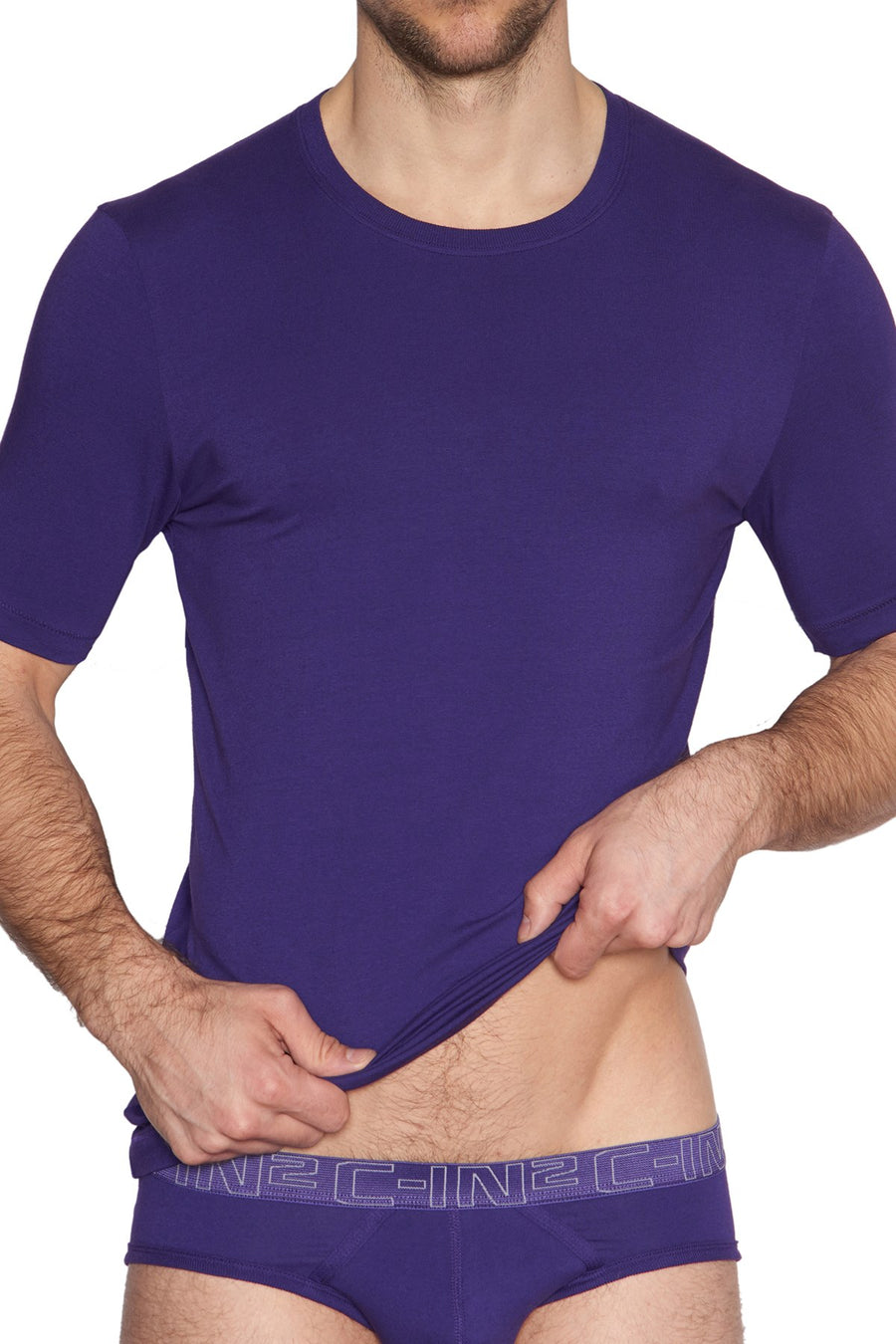 C-IN2 Tanager-Teal/Purple-Label Crewneck Tee 2-Pack