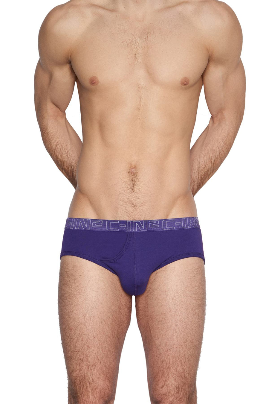 C-IN2 Tanager-Teal/Purple-Label Slash Mid-Rise Brief 2-Pack