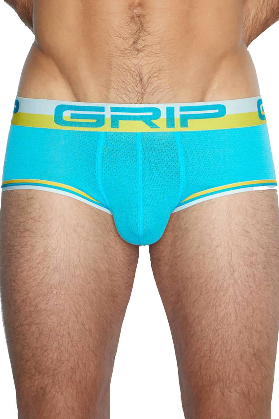 C-IN2 Tubular Teal Mid-Rise Grip Mesh Punt Brief