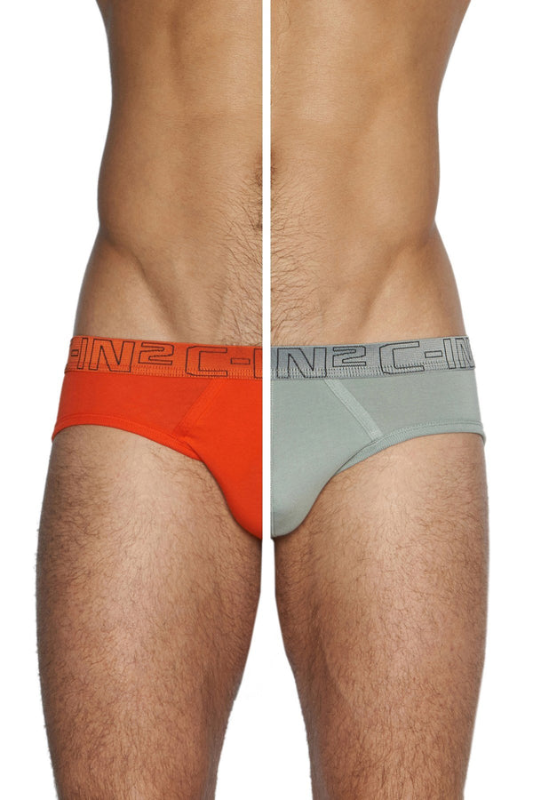 C-IN2 Wild-Fire/Chain-Grey Low Rise Brief 2-Pack
