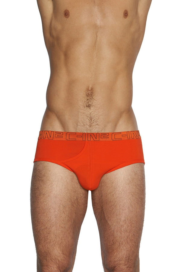 C-IN2 Wild-Fire/Chain-Grey Slash Mid-Rise Brief 2-Pack