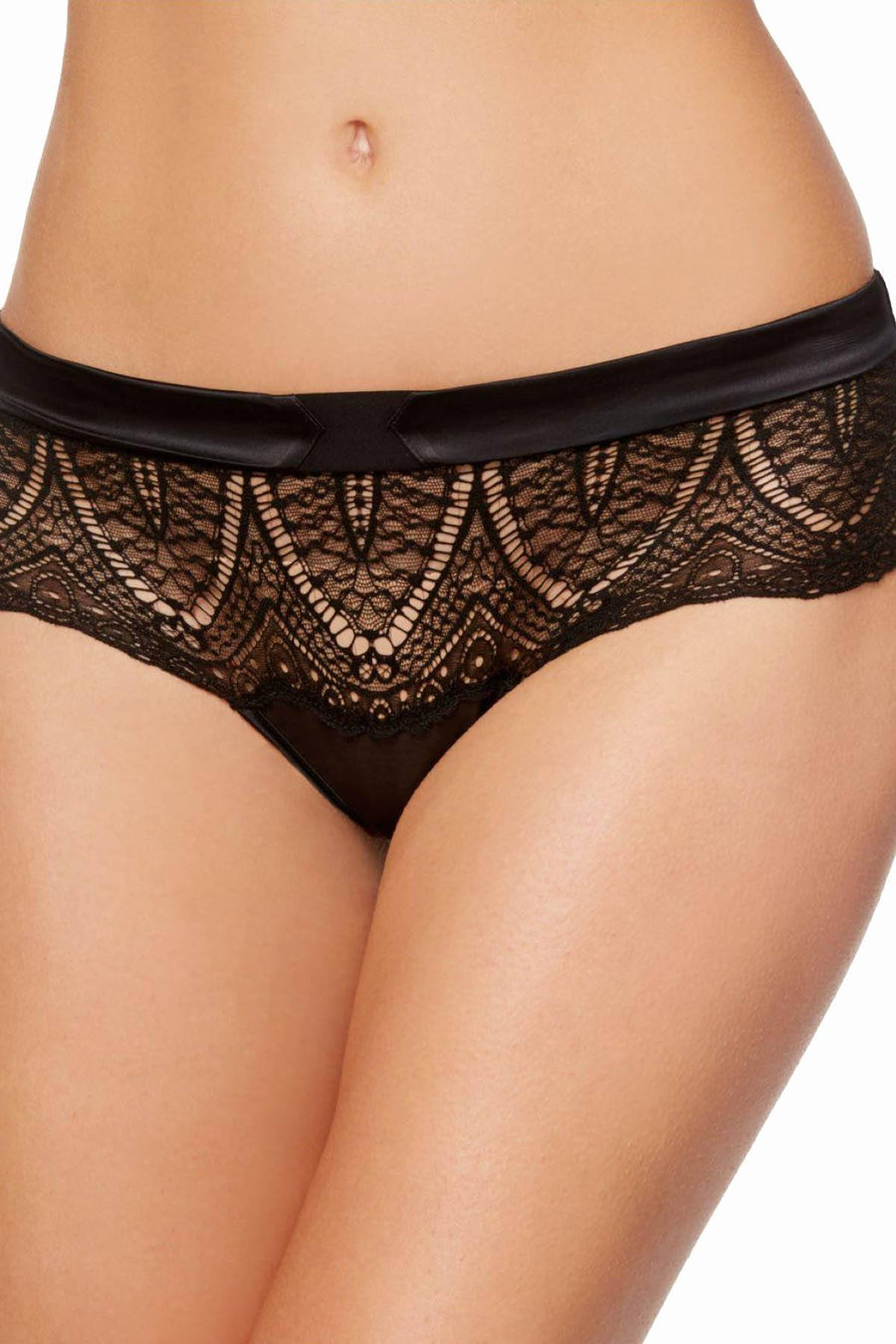CK Black by Calvin Klein Black Audacious Sheer-Lace Thong