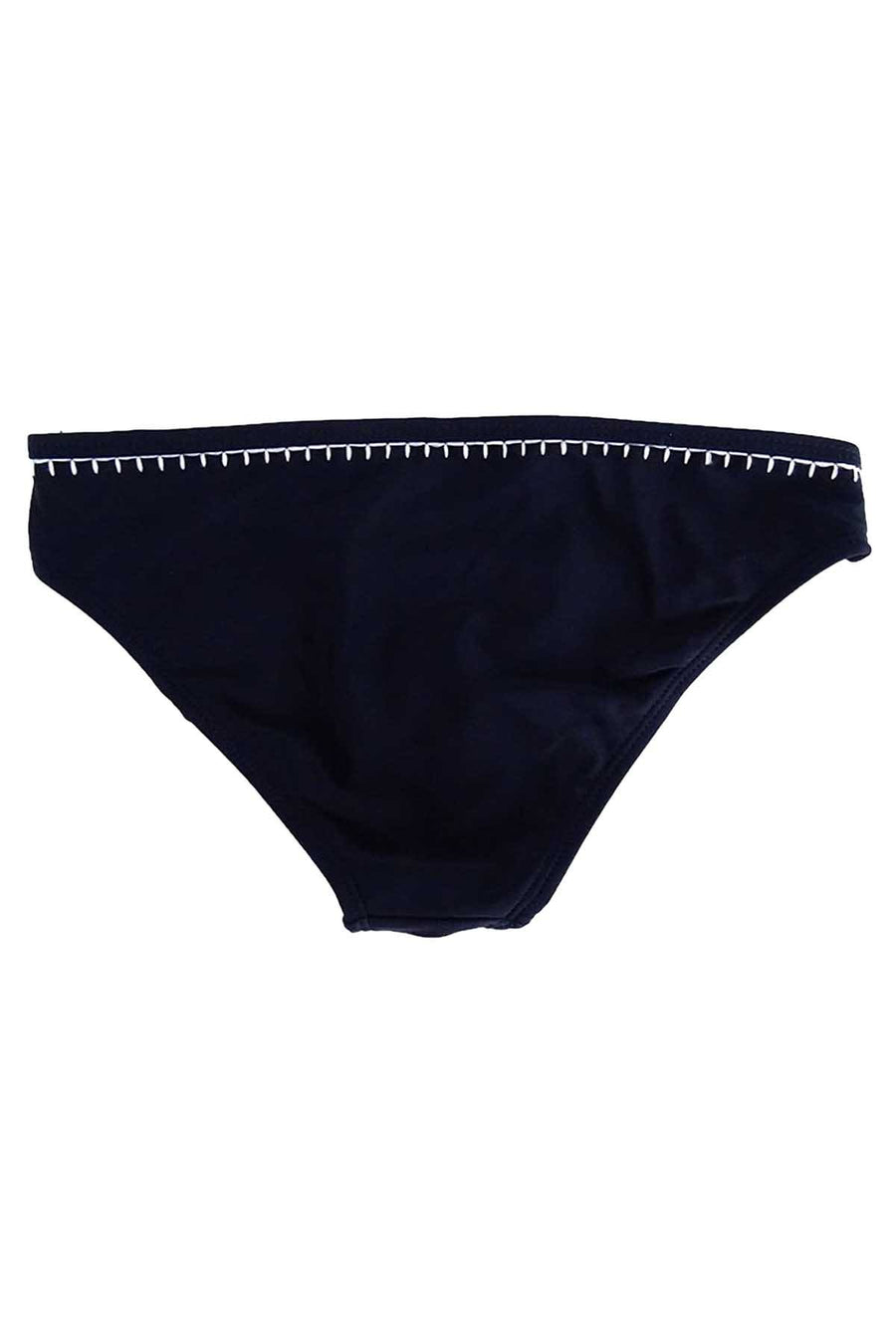 California Waves Black Crochet Trim Hipster Bikini Bottom