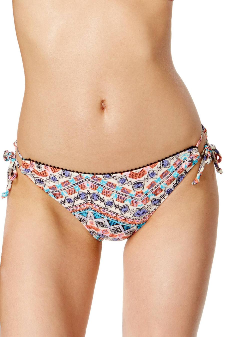 California Waves Multicolor Tribal Print Keyhole Hipster Bikini Bottom