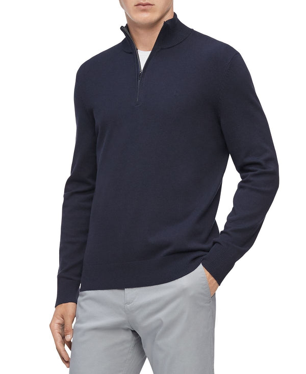 Calvin Klein 1/4-zip Sweater Night Sky Blue