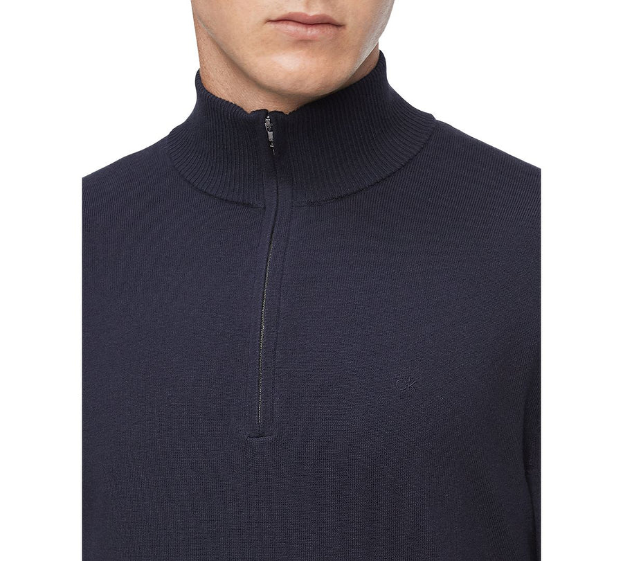 Calvin Klein 1/4-zip Sweater Night Sky Blue