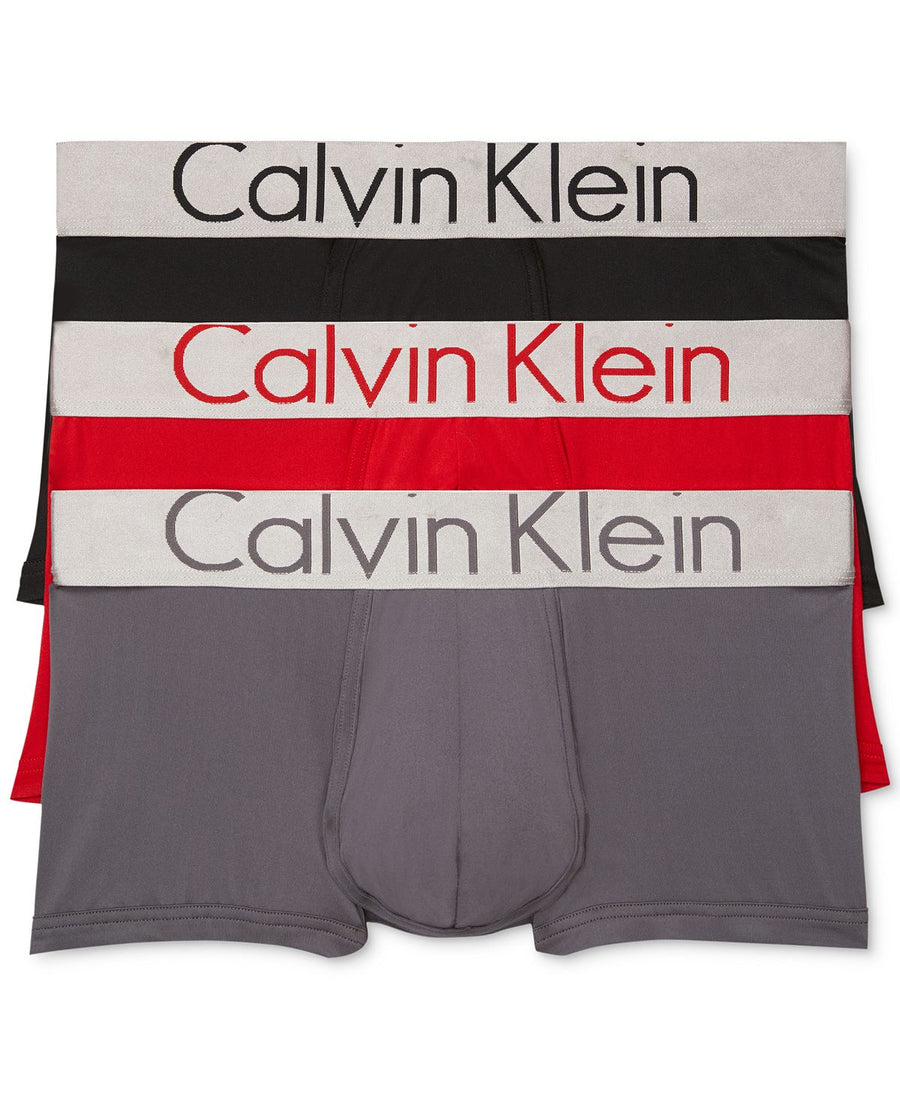 Calvin Klein 3-pk. Steel Low-rise Trunks Black/Red/Cement