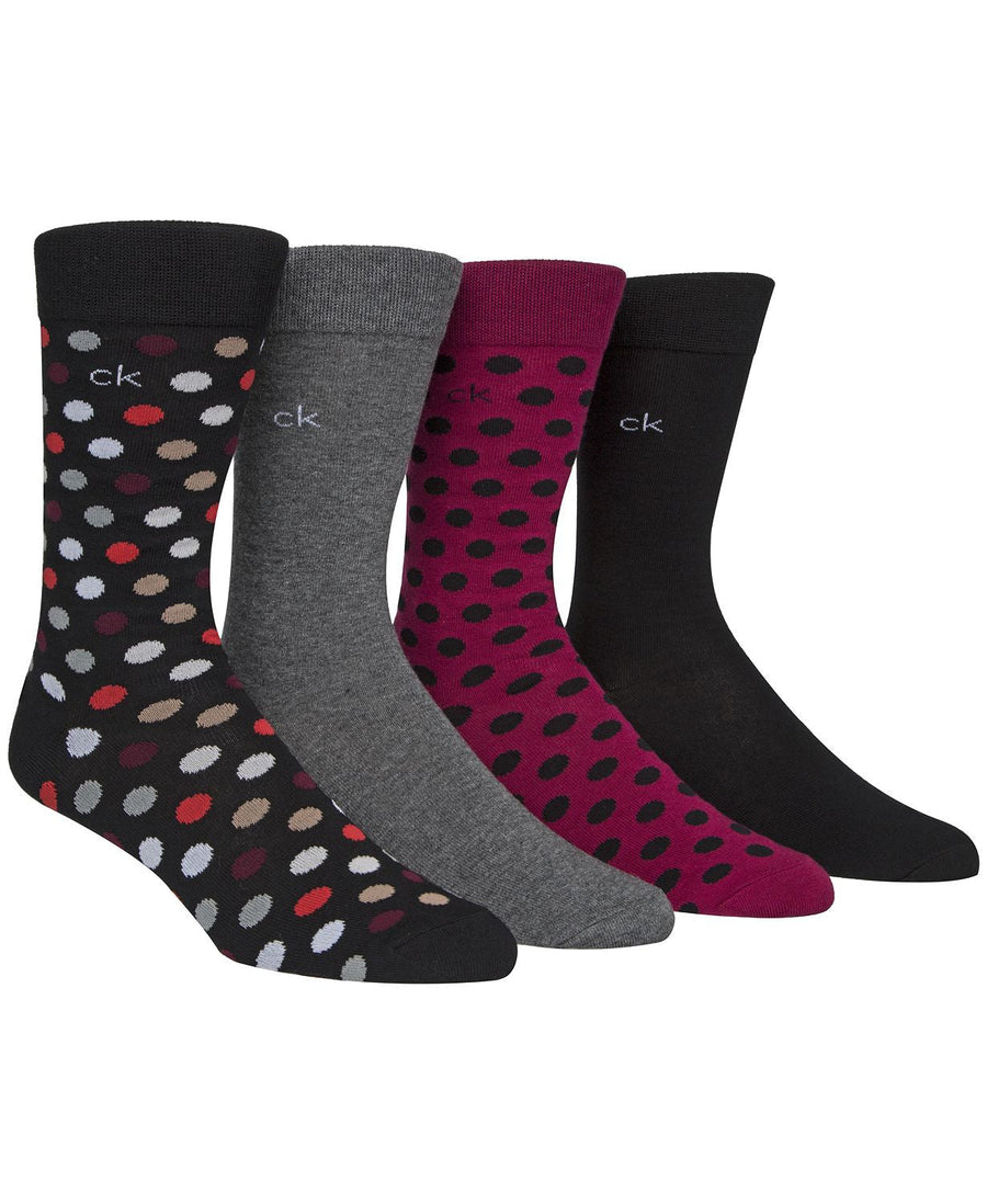 Calvin Klein 4-pk. Crew Socks Red Dot
