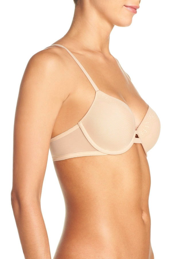 Calvin Klein Bare-Nude Perfectly Fit Lace/Mesh Full-Coverage Bra