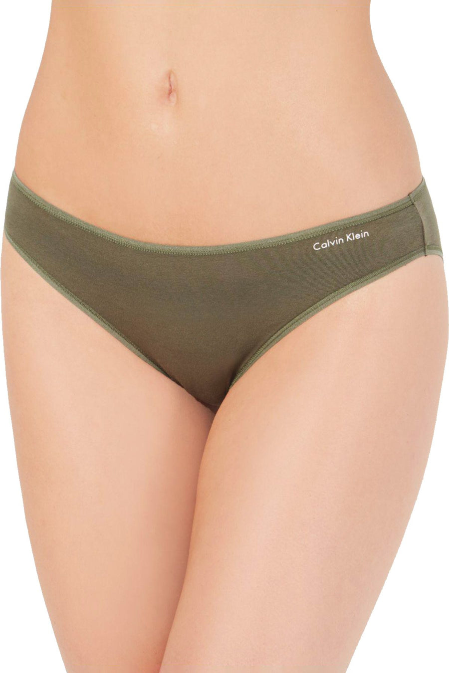 Calvin Klein Beetle Green Cotton CK Form Bikini Brief