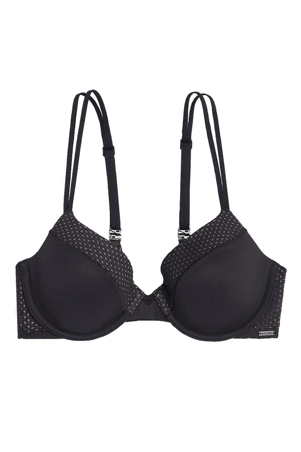 Calvin Klein Black Full Coverage Lightly Lined Convertible Bra