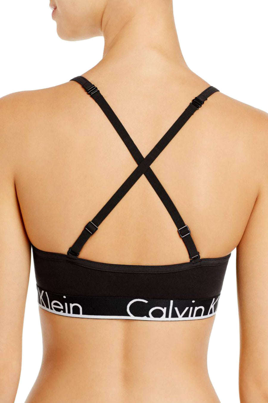 Calvin Klein Black ID Cotton Logo Triangle Bralette