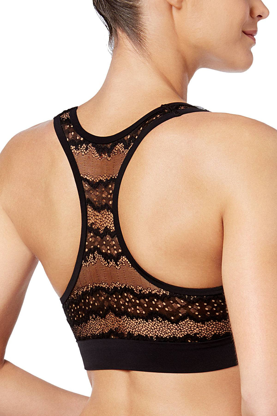 Calvin Klein Black Label Lace Electric Unlined Bralette in Black