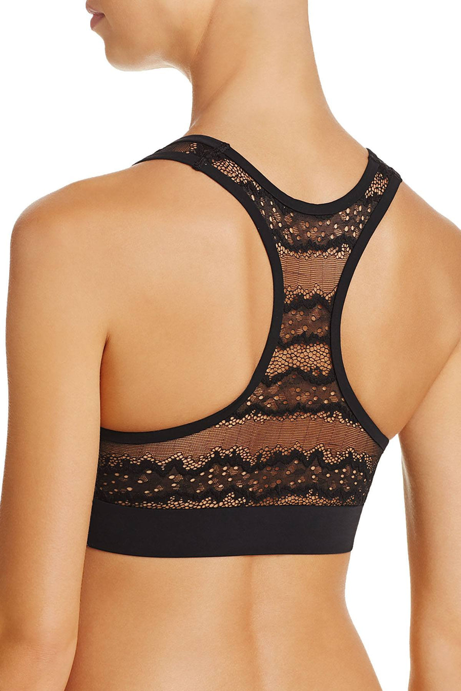 Calvin Klein Black Label Lace Electric Unlined Bralette in Black