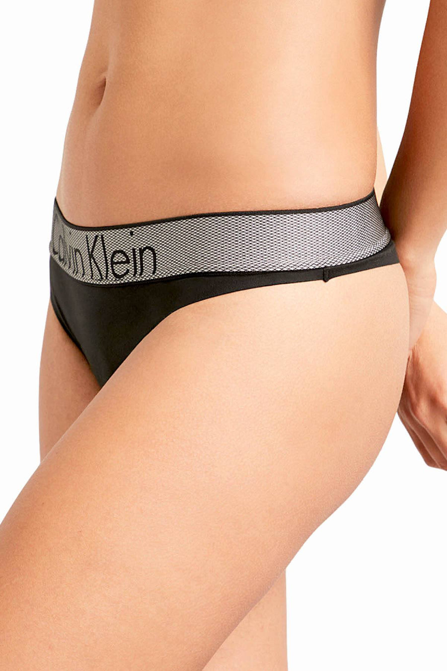Calvin Klein Black Logo Stretch Thong