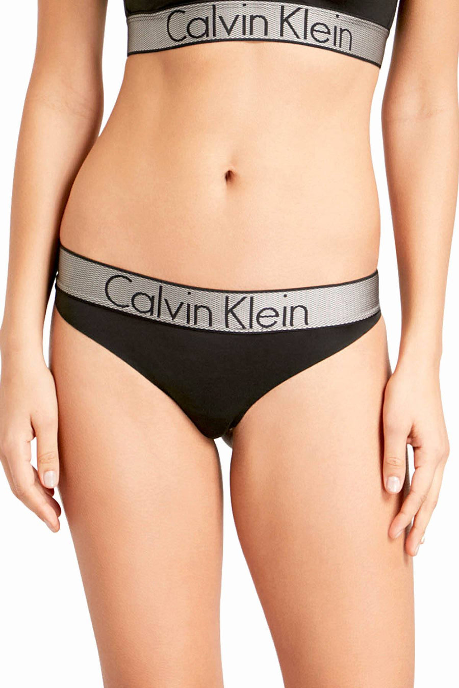 Calvin Klein Black Logo Stretch Thong