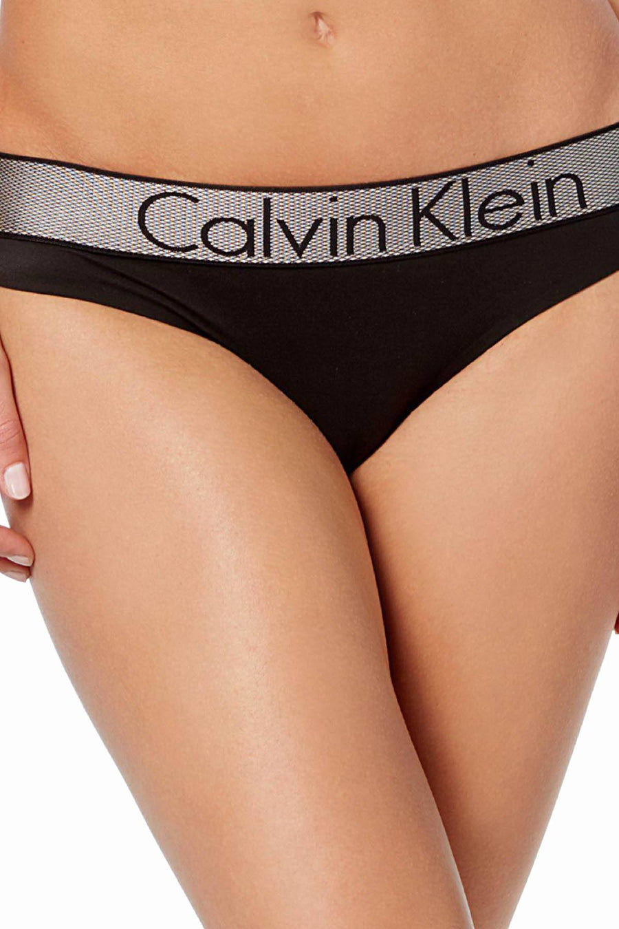 Calvin Klein Black Logo Stretch Thong