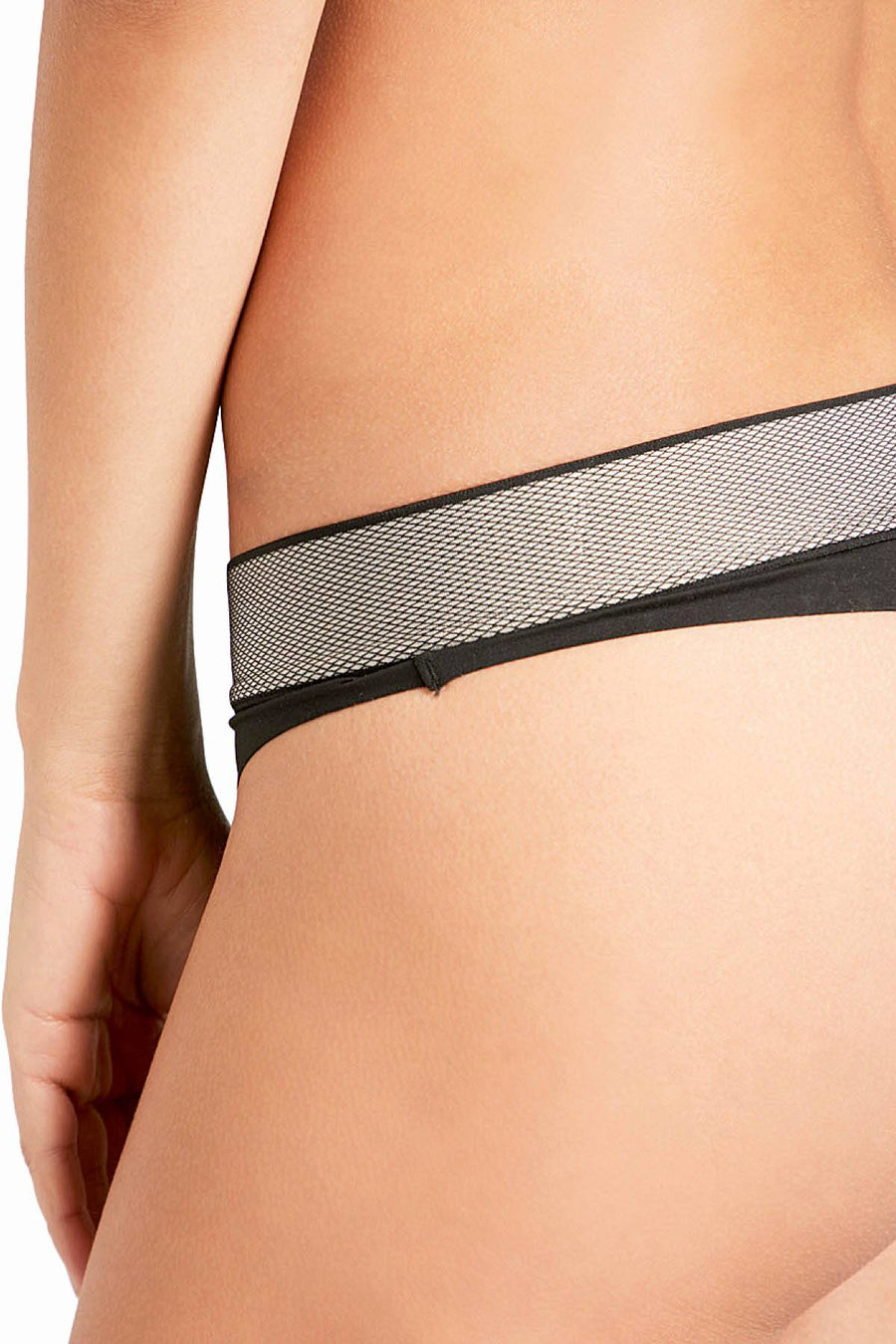Calvin Klein Black Logo Stretch Thong