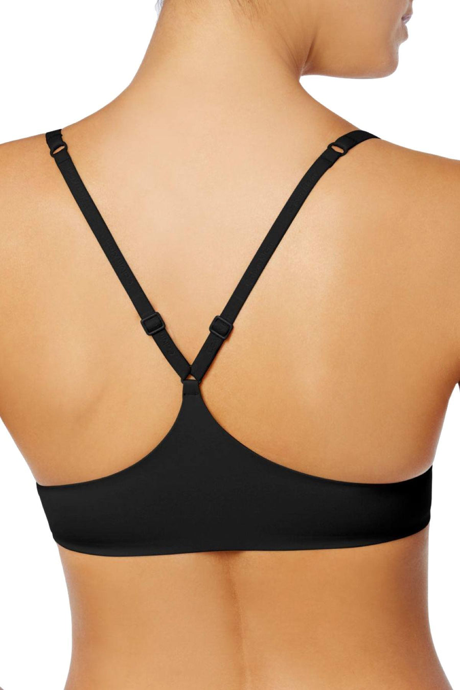 Calvin Klein Black Perfectly Fit Memory Touch Plunge Racerback Bra