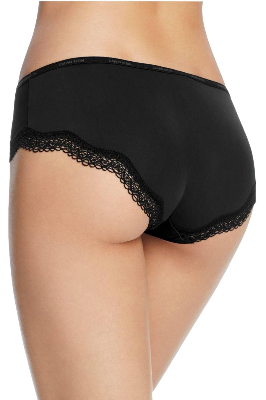 Calvin Klein Black Sheer Marquisette Lace Hipster