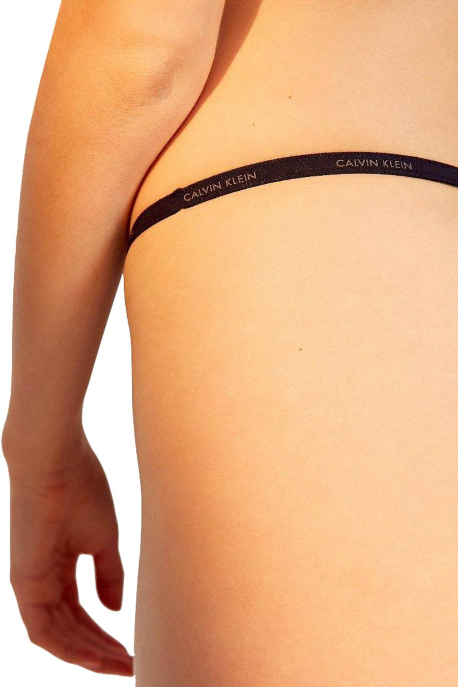 Calvin Klein Black Sheer Marquisette Lace-Trim Thong