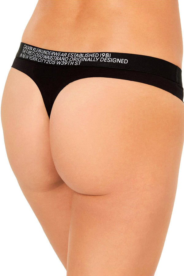 Calvin Klein Black Statement 1981 Logo Thong