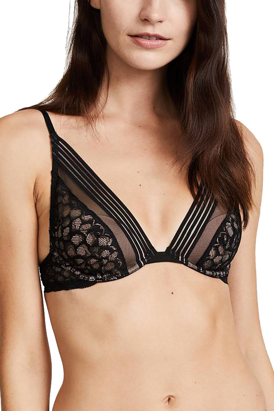 Calvin Klein Black Vixen Molded Lace Bra