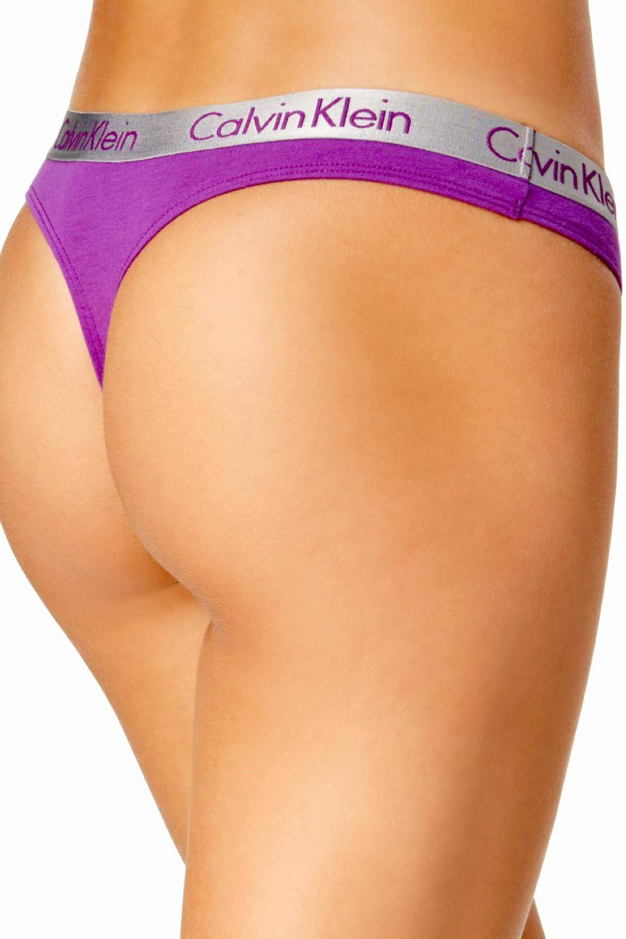 Calvin Klein Bold-Violet Radiant Cotton Thong