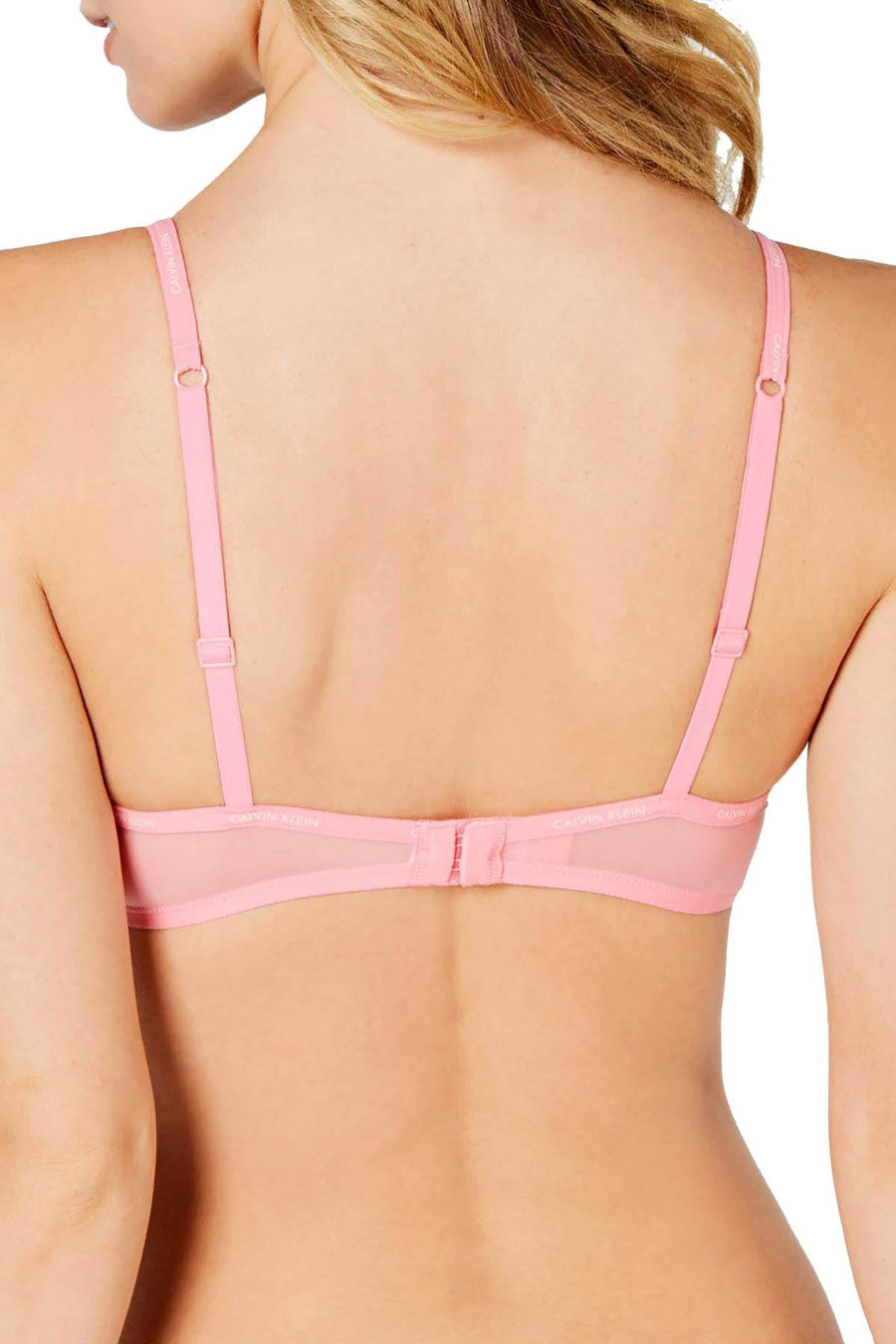 Calvin Klein Boudoir Pink Sheer Marquisette Underwire Demi Bra