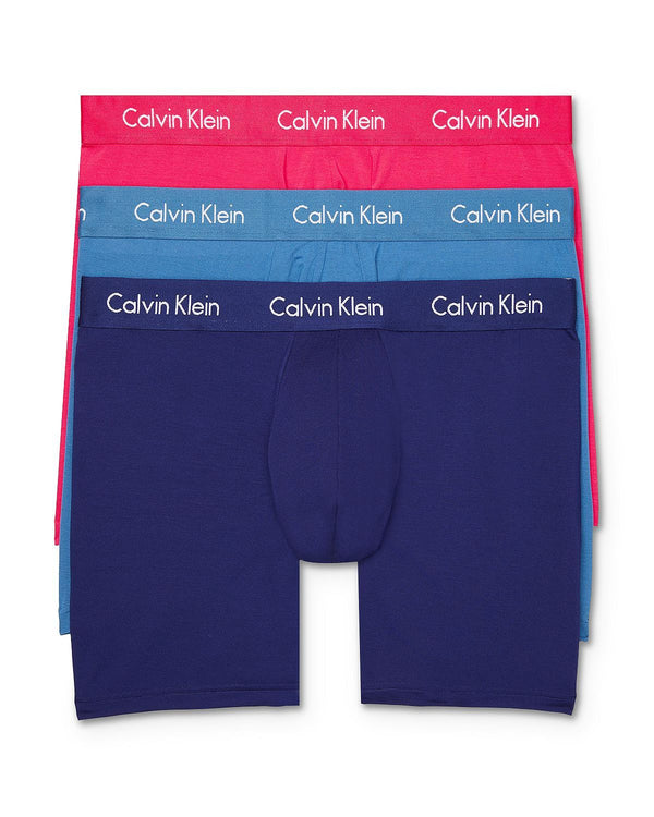Calvin Klein Boxer Briefs Pack Of 3 Purple Night/Azalea/Blue