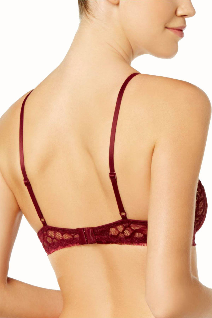 Calvin Klein Brazen-Wine Vixen Molded Lace Bra