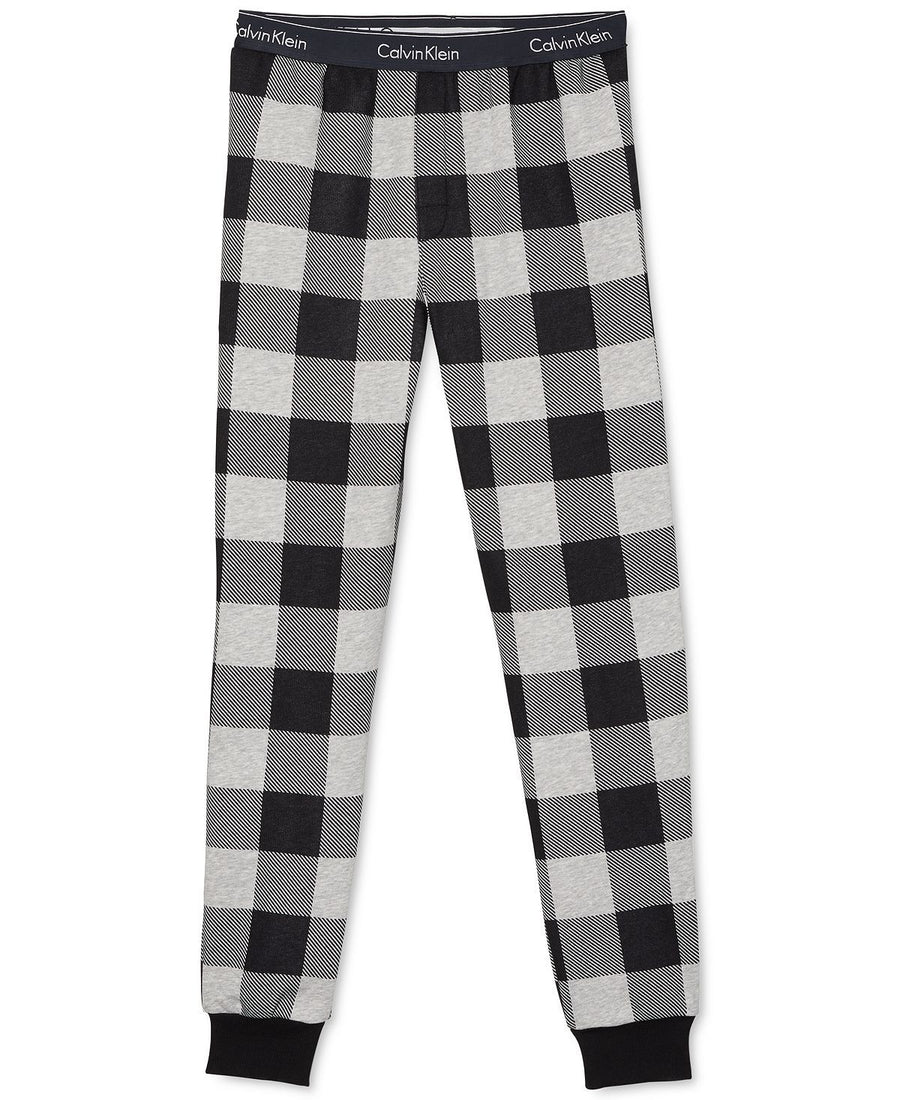 Calvin Klein Buffalo Plaid Joggers Grey Heather Buffalo Check
