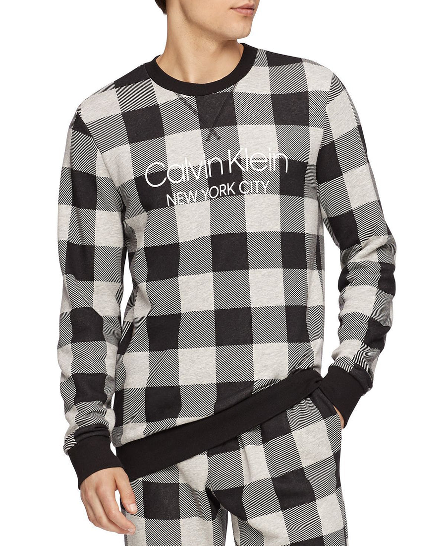 Calvin Klein Buffalo Plaid Joggers Grey Heather Buffalo Check
