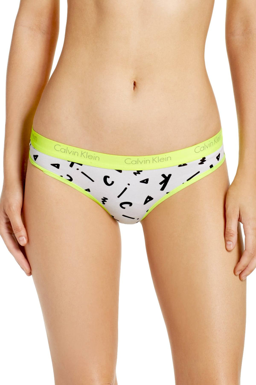 Calvin Klein Chaotic-Logo Printed CK-One Logo Thong