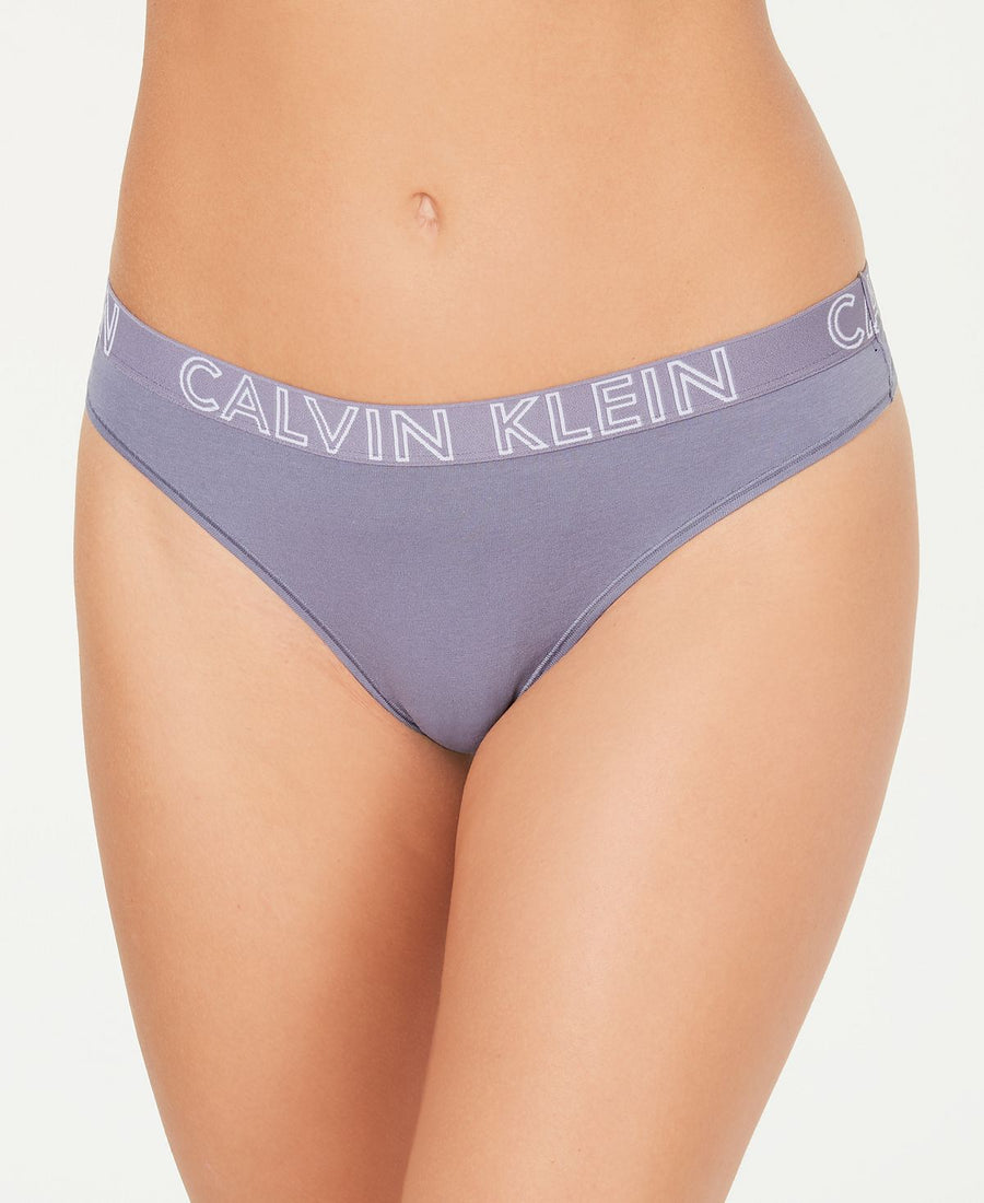 Calvin Klein Ck Ultimate Cotton Thong Qd3636 Blue Granite